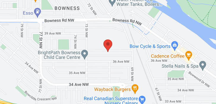map of 7301 / 7303 37 Avenue NW